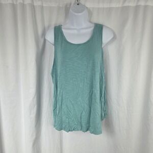 Maurices Tank Top Womens Large Green Scoop Neck Strappy Back Jersey Shirt
